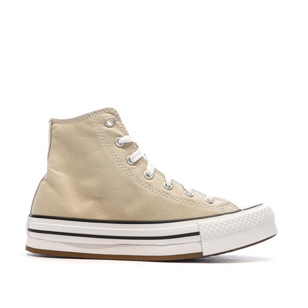 Baskets Beiges Femme Converse All Star Lift Platform vue 2