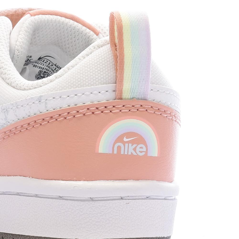 Baskets Rose/Blanche Fille Nike Court Borough vue 7