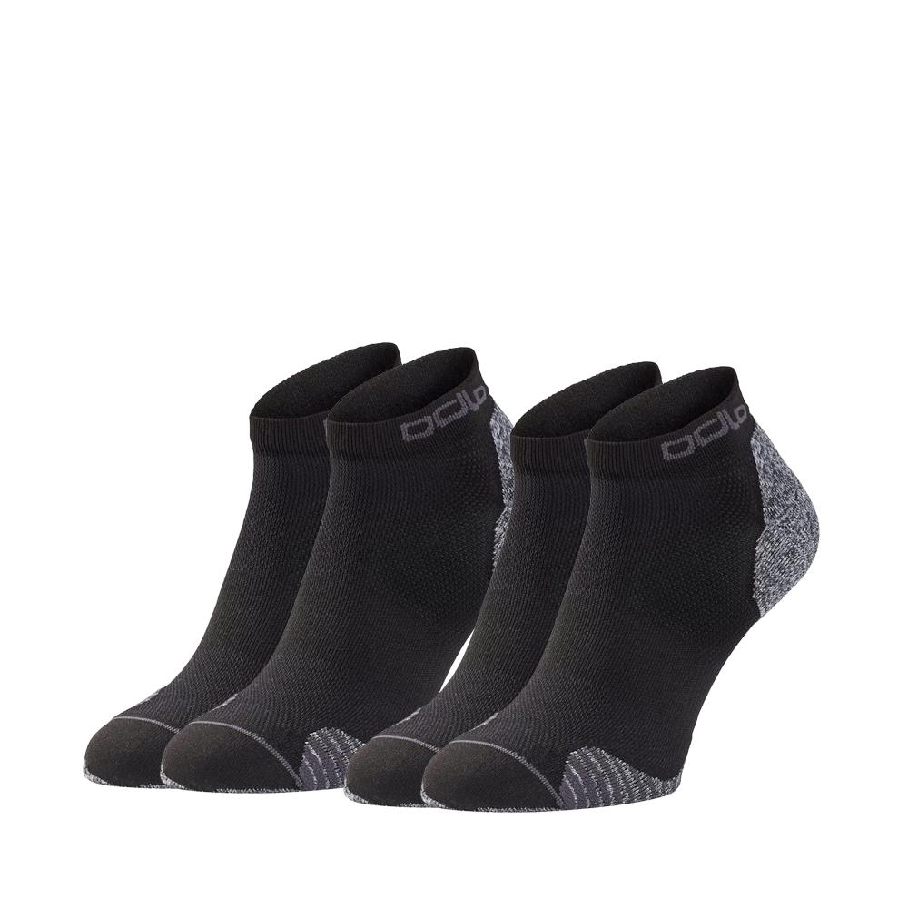 X 2 Paires de Chaussettes Noires/Grises Mixte Ceramicool Run pas cher