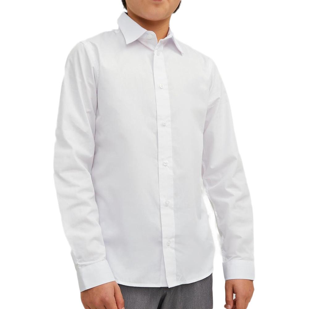 Chemise Manches Longues Blanc Garçon Jack & Jones Joseph Plain pas cher