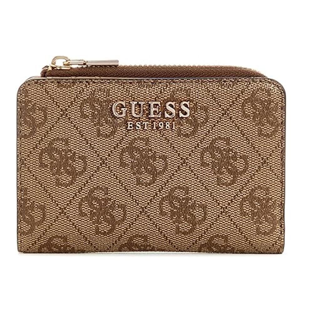 Portefeuille Marron Femme Guess Laurel Slg Zip pas cher