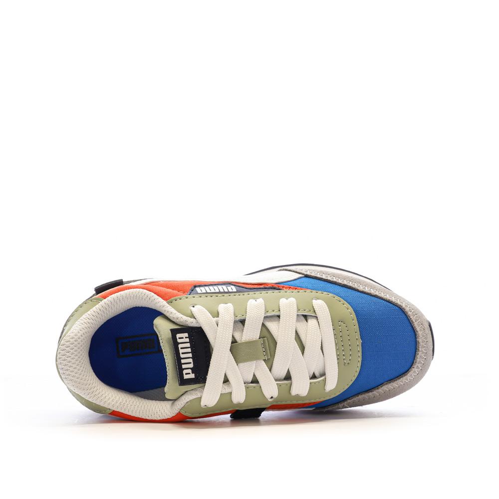 Baskets Orange/Gris Garçon Puma Future Rider Play On vue 4