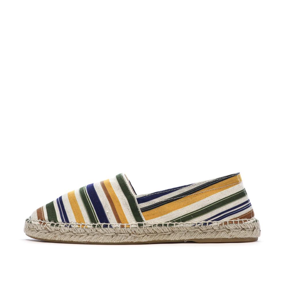 Espadrilles Blanc/Vert/Bleu Homme Pare Gabia Anitz pas cher