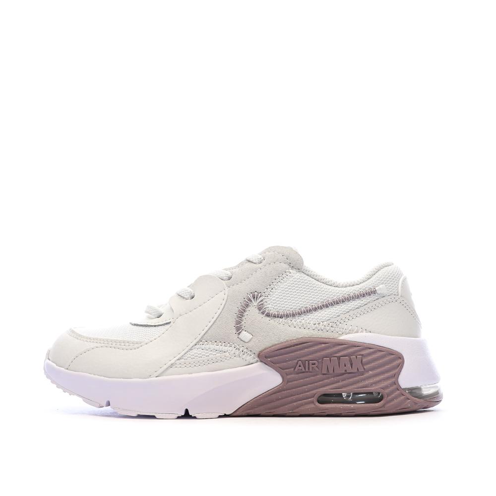 Baskets Écru/Violet Fille Nike Air Max Excee pas cher