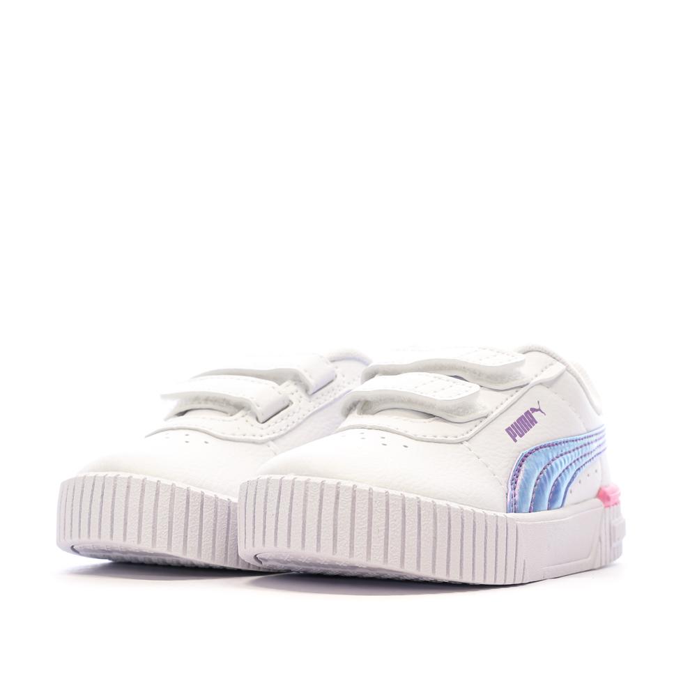 Baskets Blanches/Violette Fille Puma Carina 2.0 Bouncy vue 6