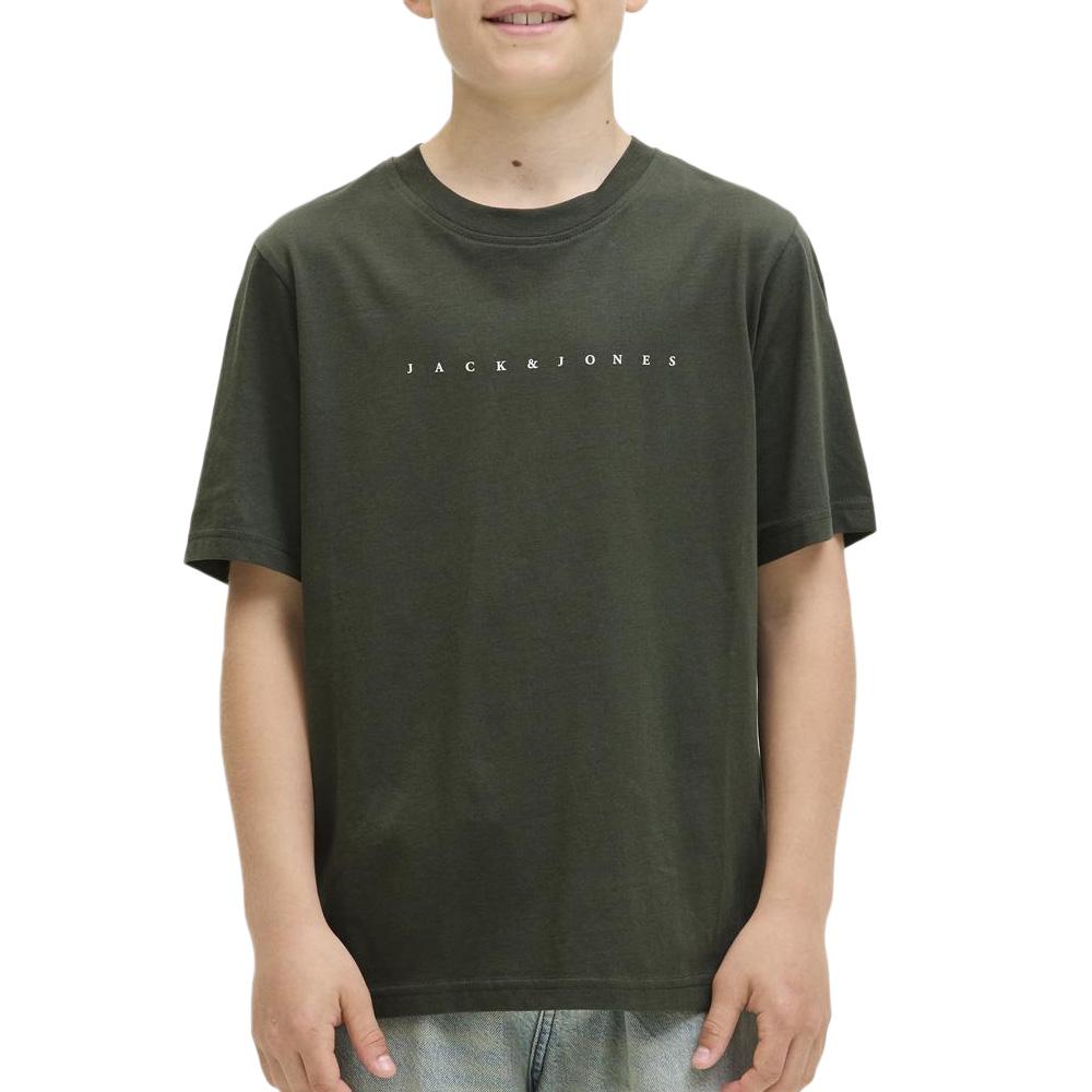 T-shirt Kaki Garçon Jack & Jones Jestar pas cher