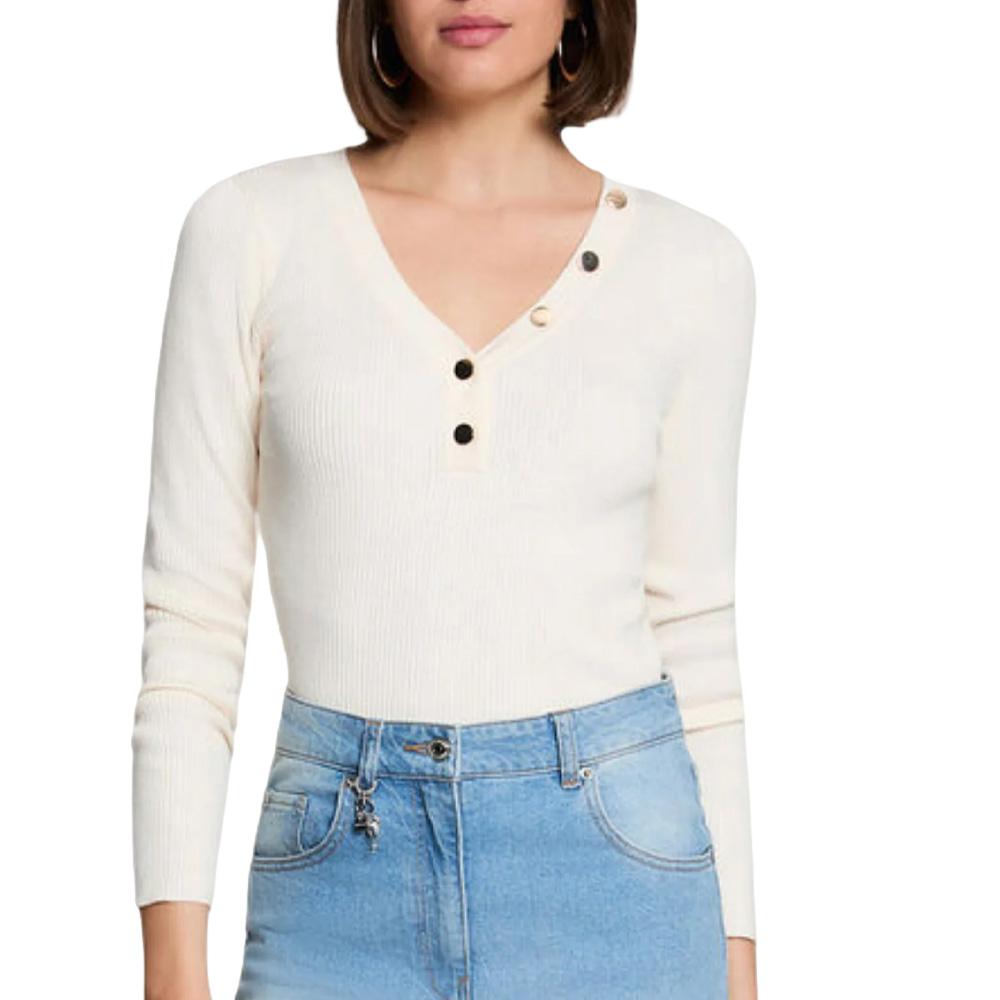 Pull Écru Femme Morgan MBANBIN pas cher