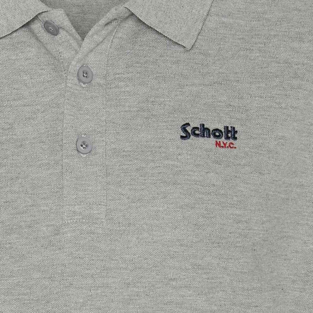 Polo Gris Homme Schott S0022 vue 3