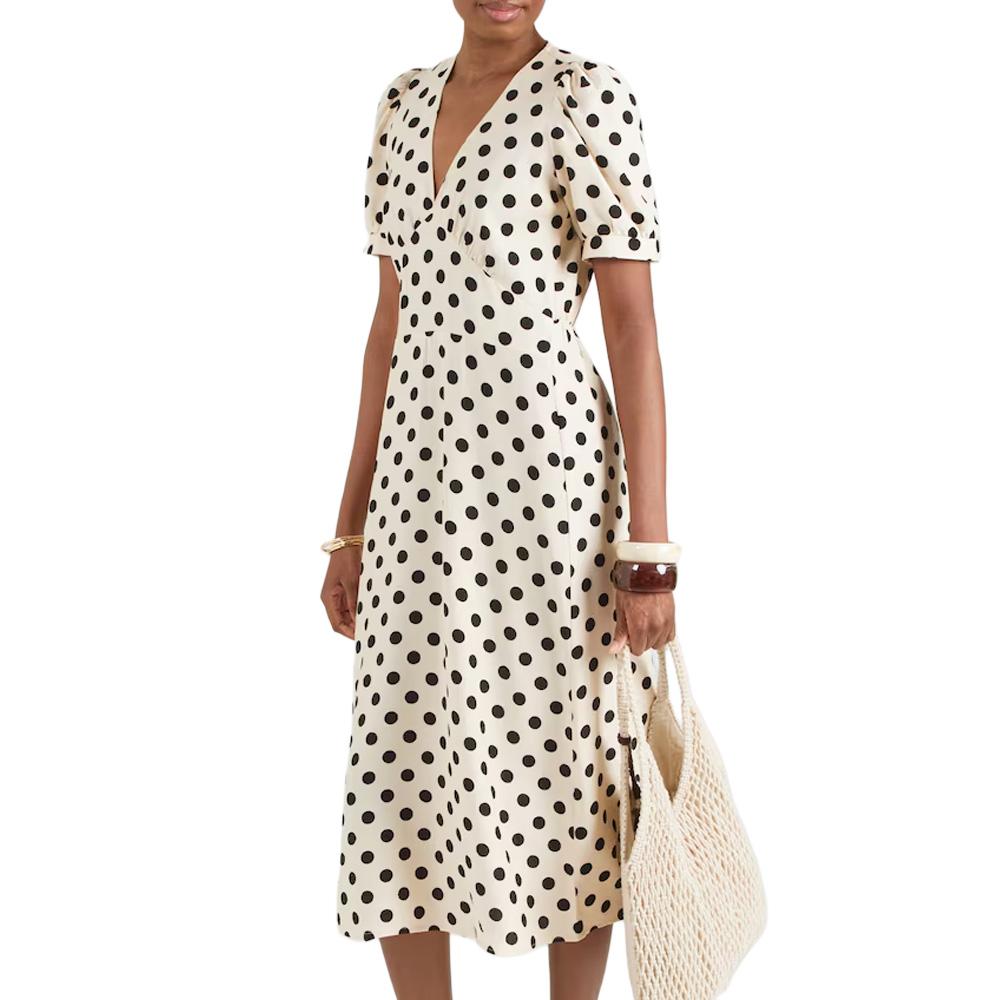 Robe Ecru à Pois Femme Morgan ROVITA pas cher