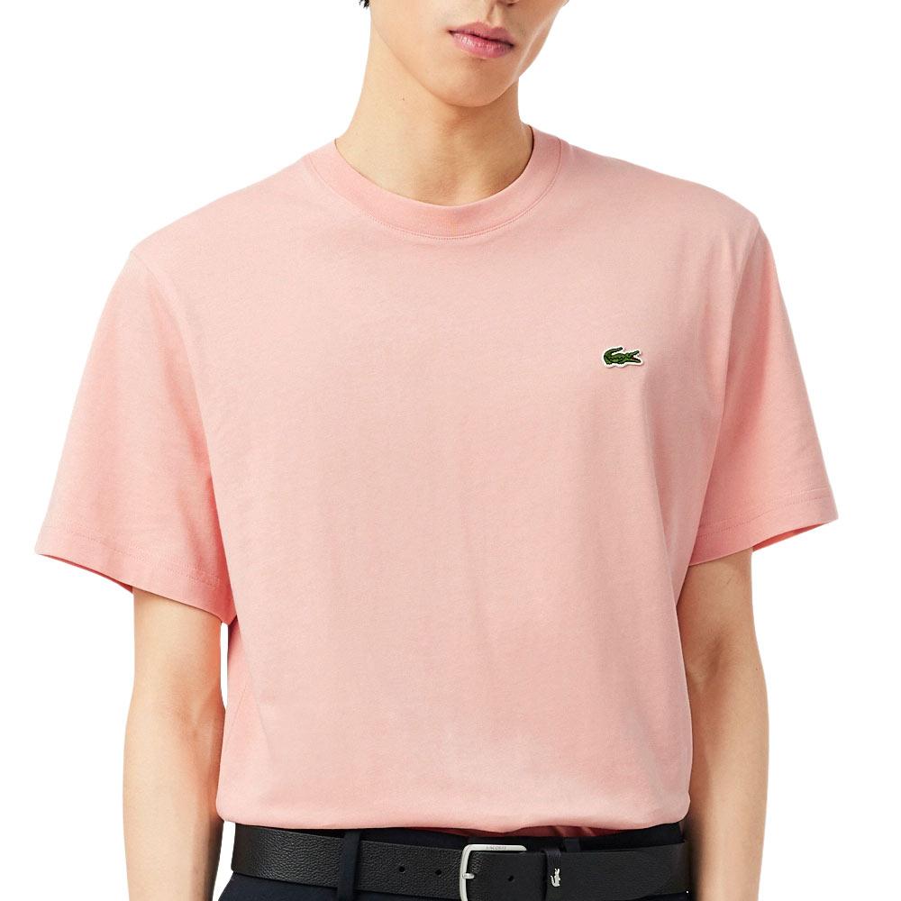 T-Shirt Rose Homme Lacoste Essentiel pas cher