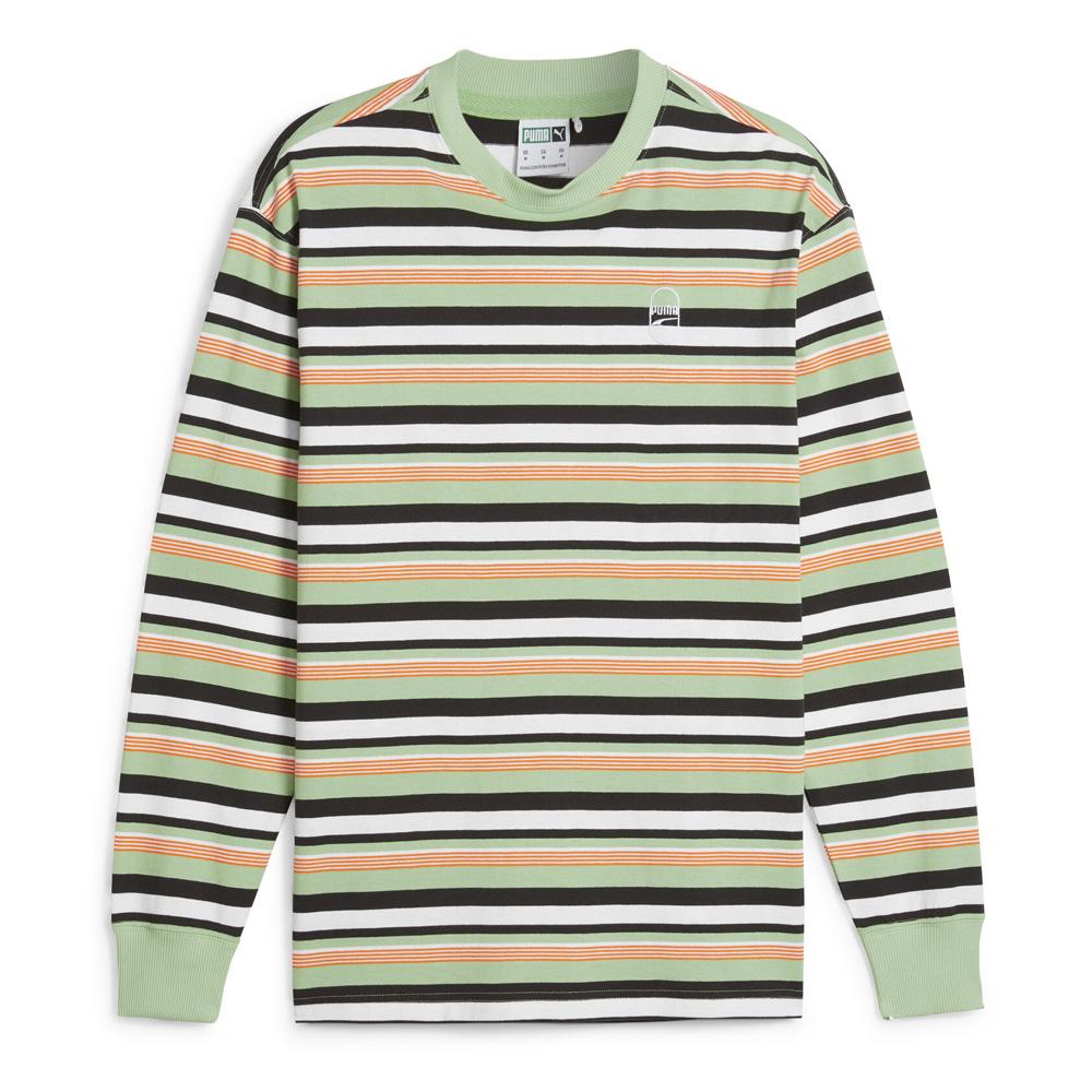 Pull Noir/Vert/Orange Homme Puma Downtown pas cher