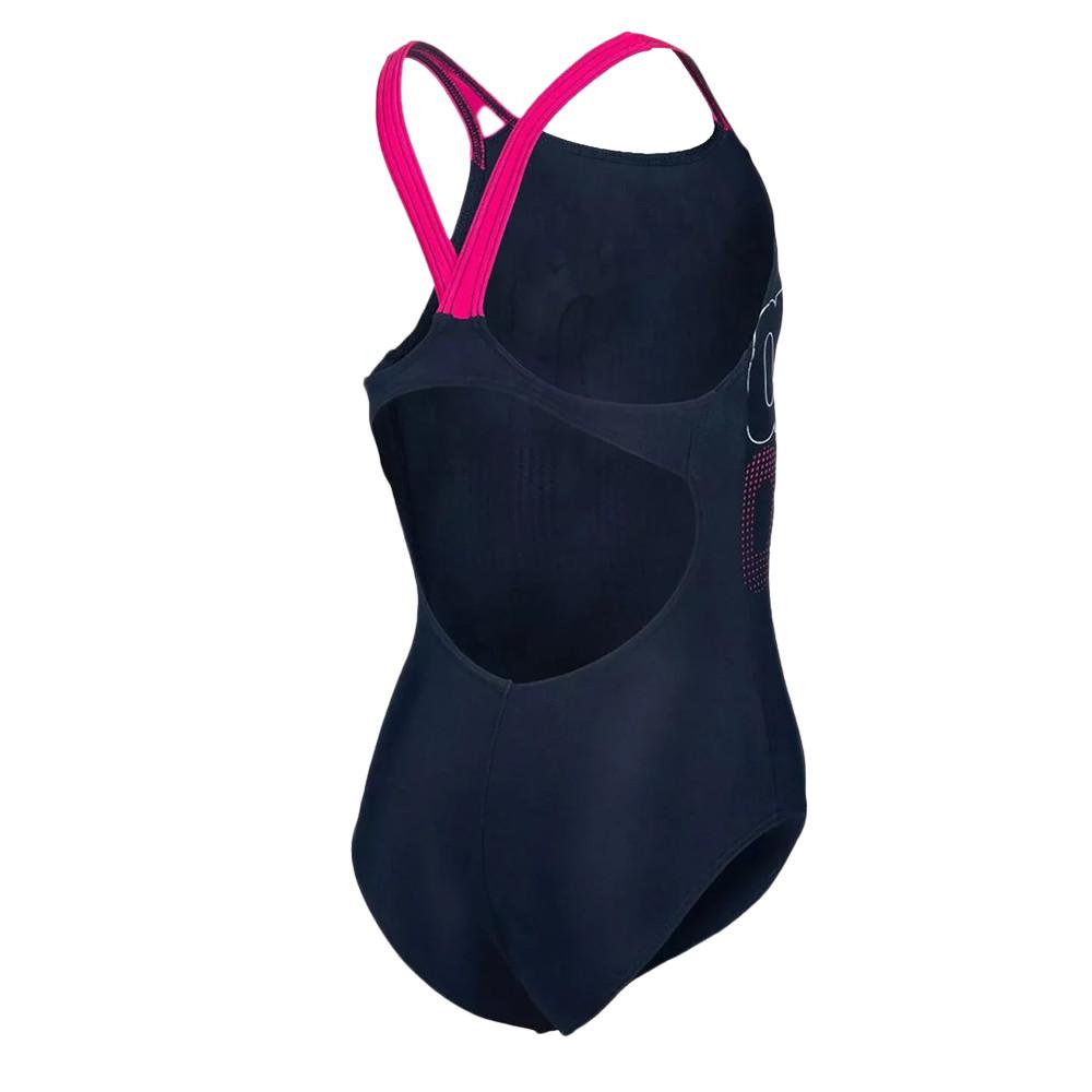 Maillot de bain 1 pièce Marine/Rose Fille Arena Graphic vue 2