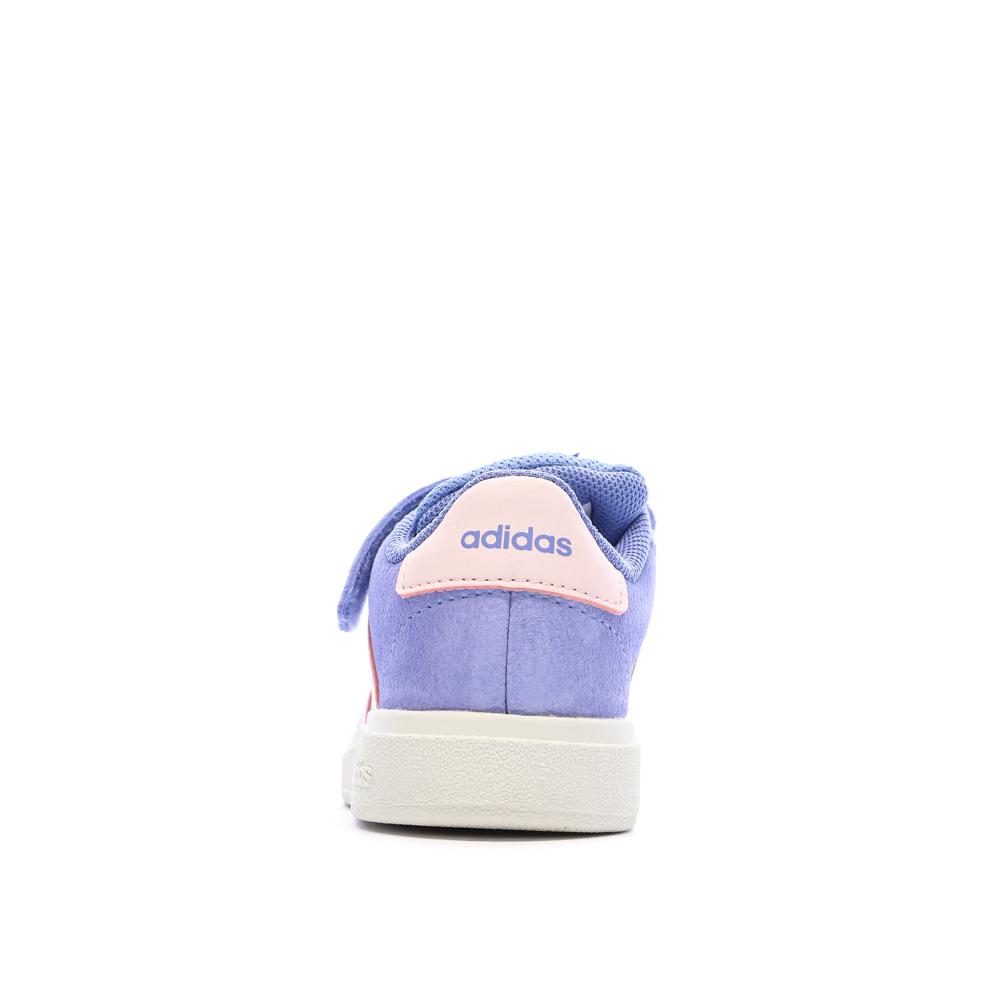 Baskets Violette/Rose Fille Adidas Grand Court vue 3