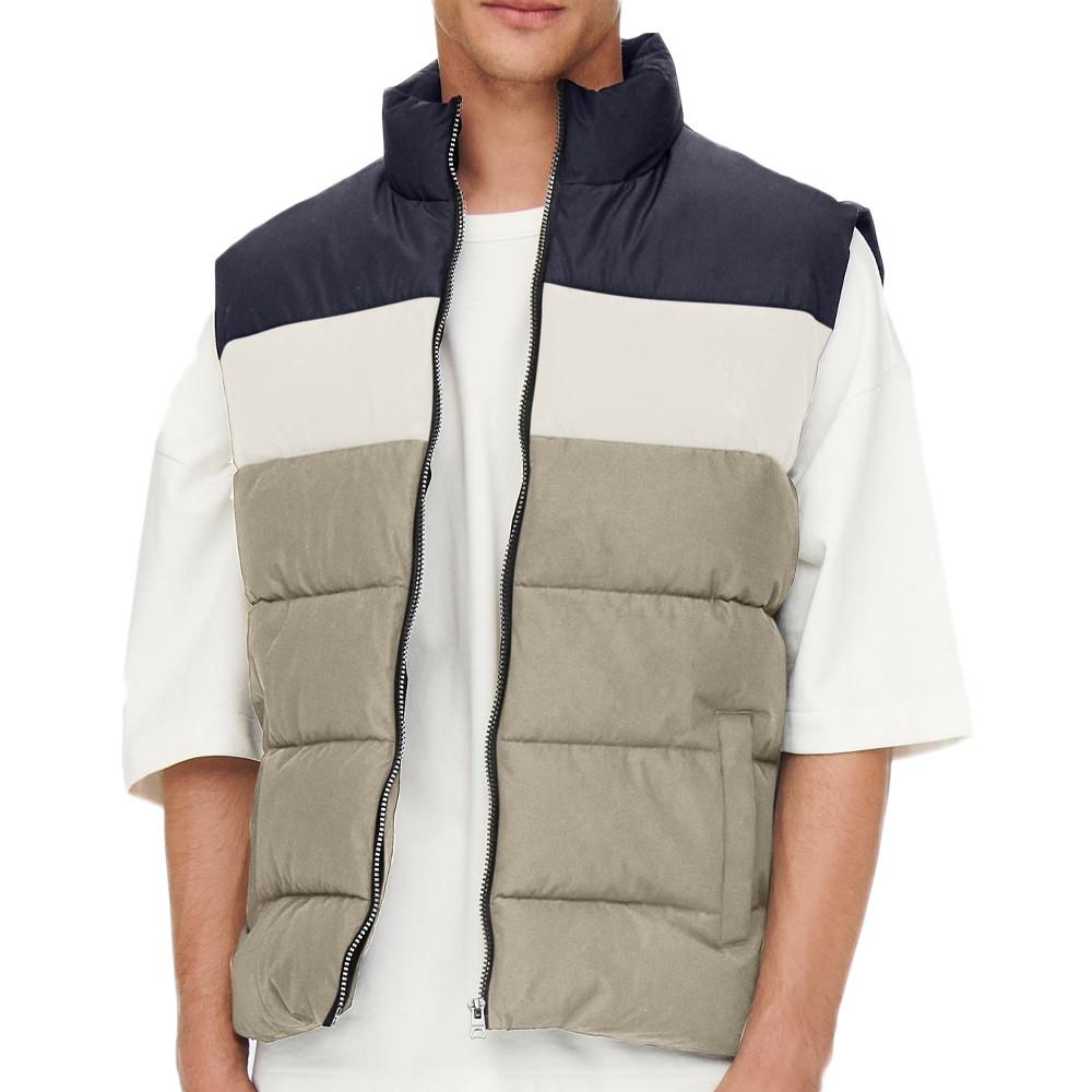 Doudoune sans manches Beige Homme Only & Sons pas cher