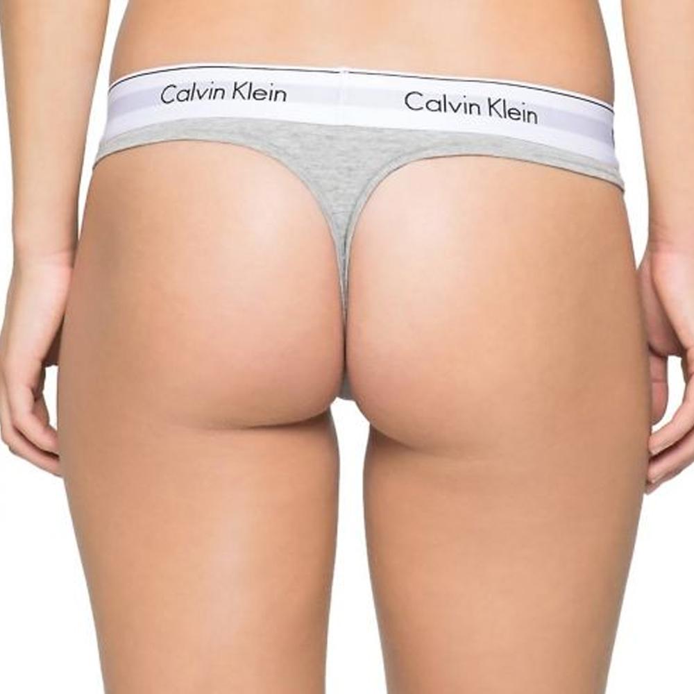 String Gris Femme Calvin Klein Jeans ThongGS 0000F3786E vue 3