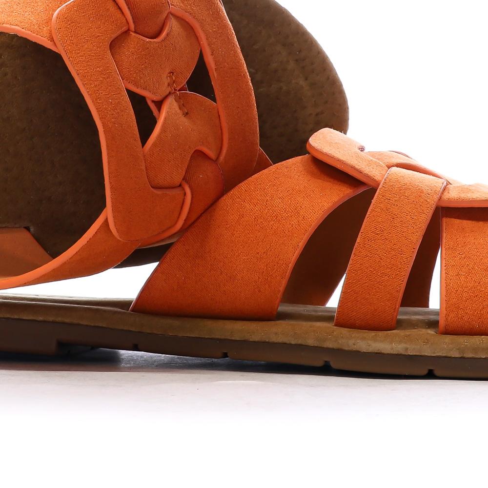 Claquettes Orange Femme Chattawak Pace vue 7