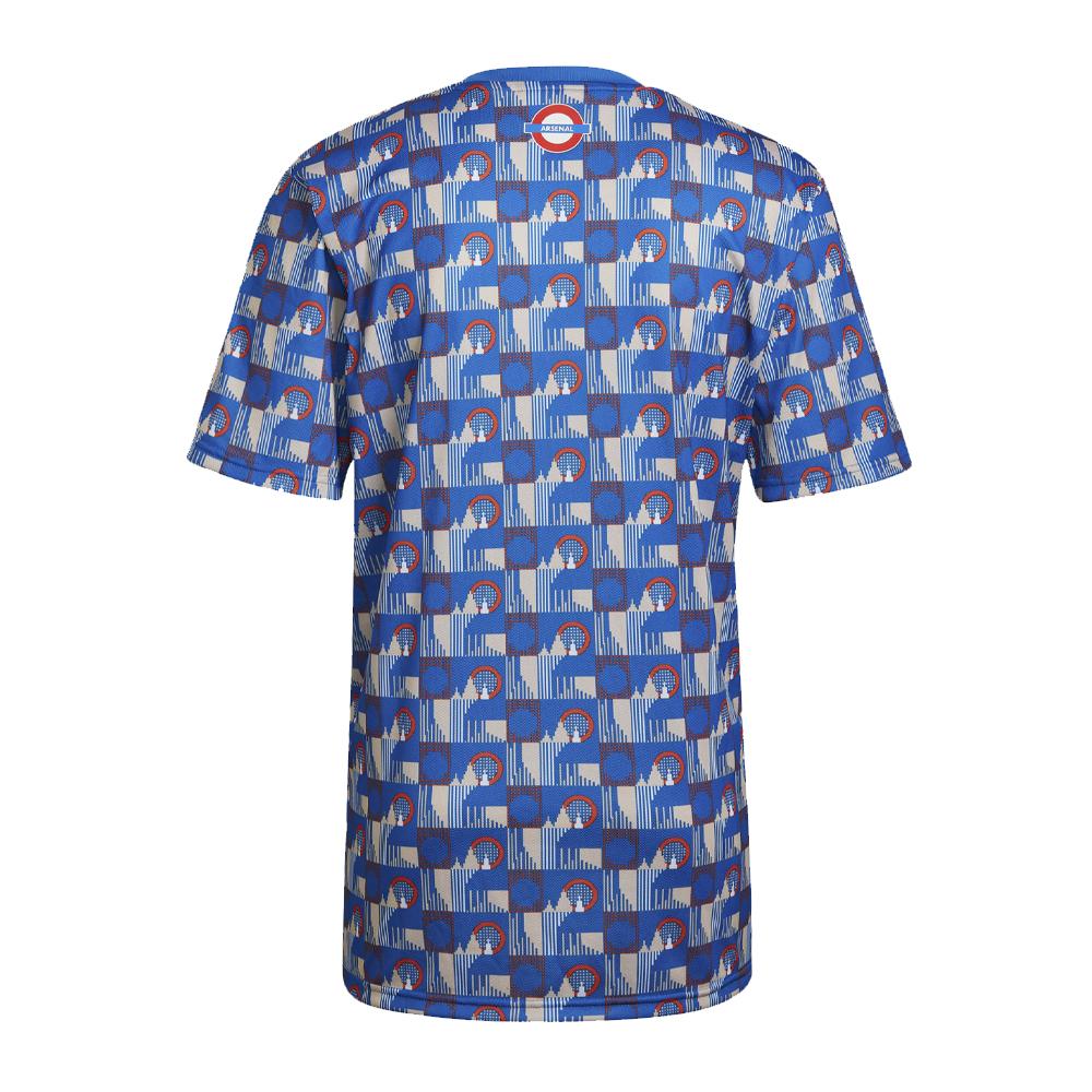 Arsenal Maillot Prematch Bleu Homme Adidas TFL 21/22 vue 2