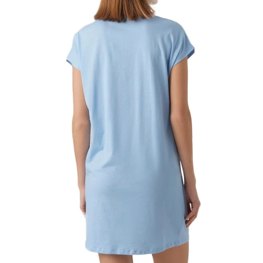 Robe T-Shirt Bleu Femme Vero Moda Turtle vue 2