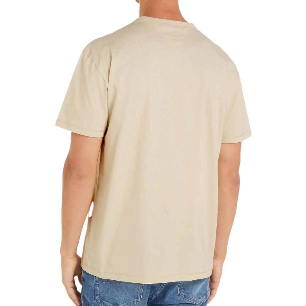 T-shirt Beige Homme Tommy Hilfiger Varsity vue 2