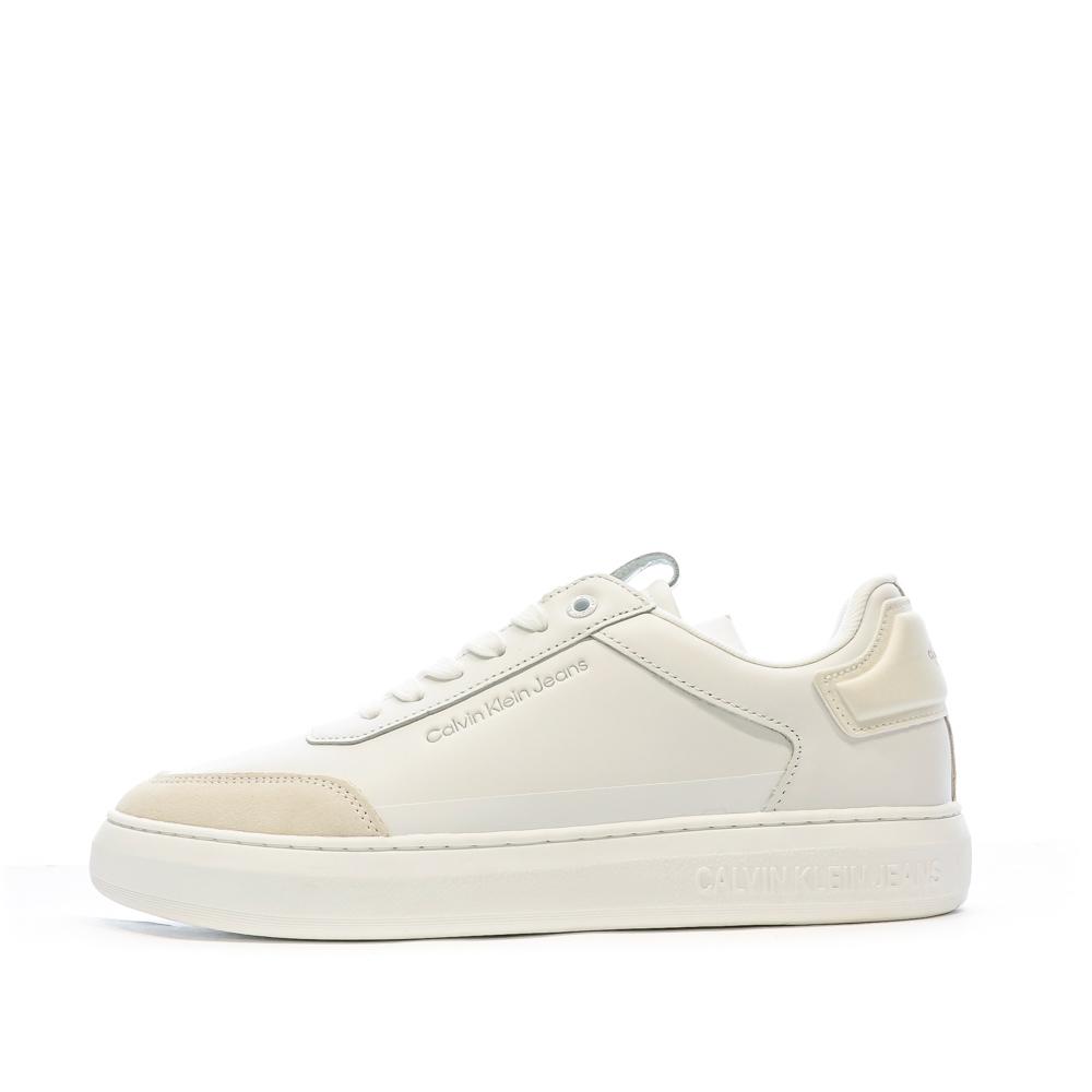 Baskets Blanches Homme Calvin Klein Jeans Casual Cupsole pas cher