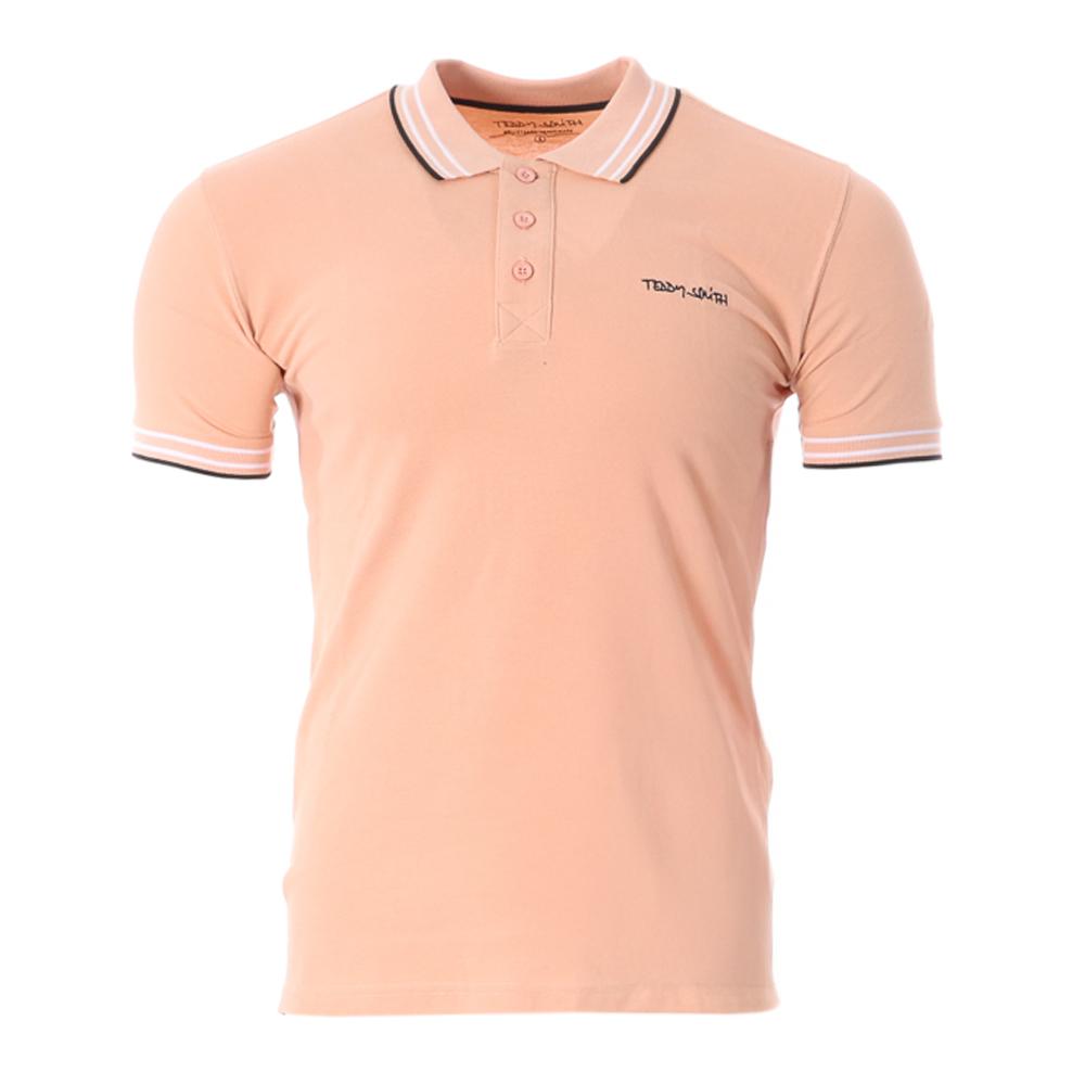Polo Rose Homme Teddy Smith Pasian 11306339D pas cher