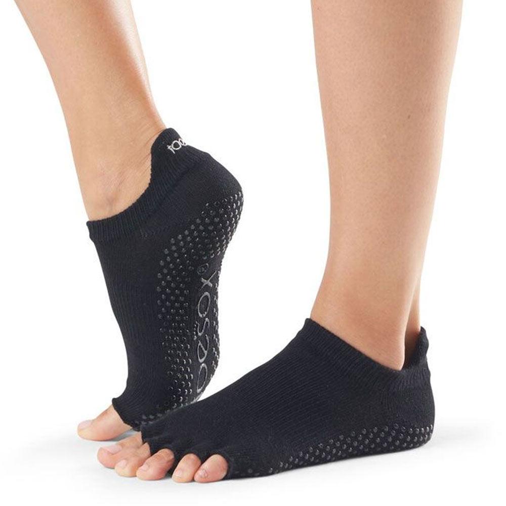 Chaussettes Mitaine Noir Femme Toesox Lowrise Anti-dérapante pas cher