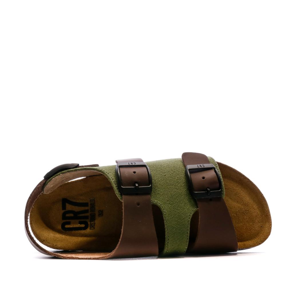Sandales Kaki/Marron Garçon CR7 Kos Kids vue 4