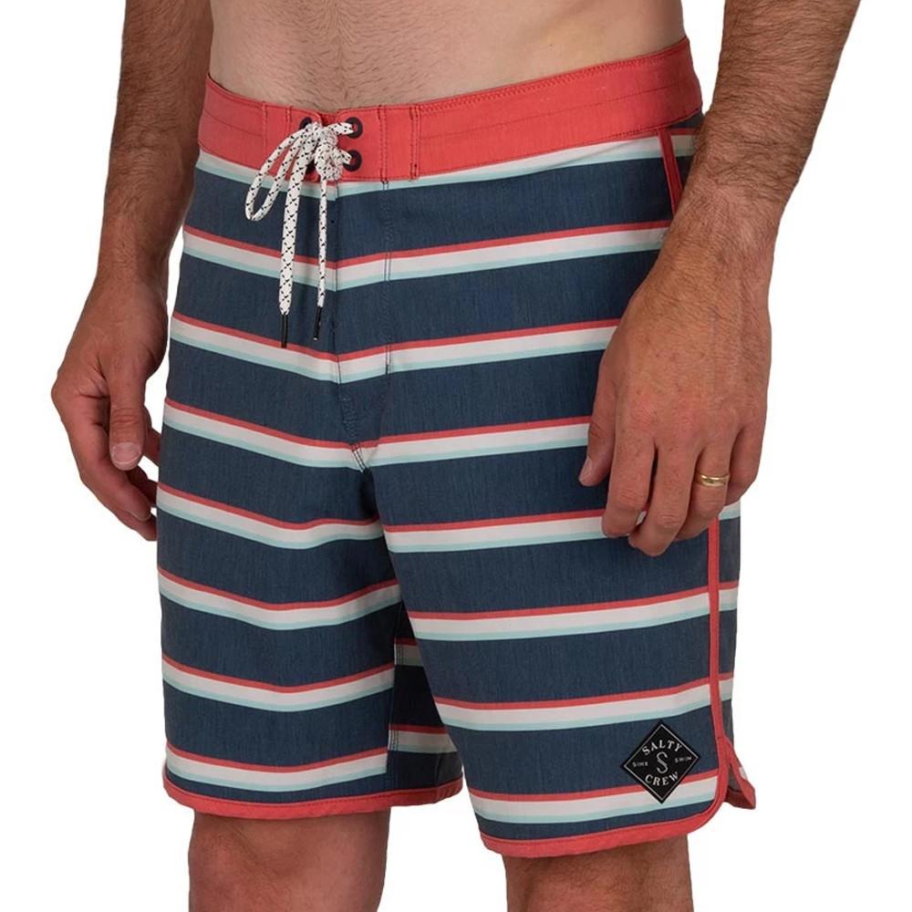 Short de Bain Marine/Rouge Homme Salty Crew Beachbreak pas cher
