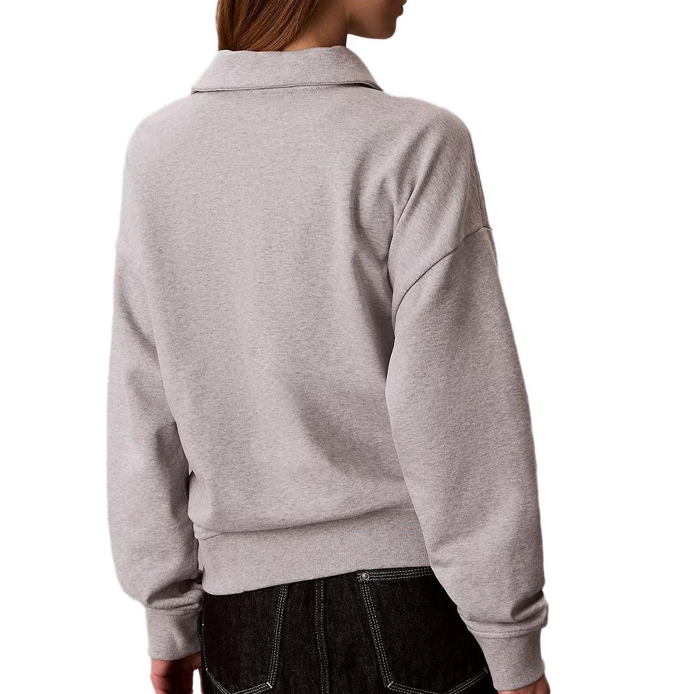Sudadera de rizo gris Calvin Klein Jeans, Mujer ver 2