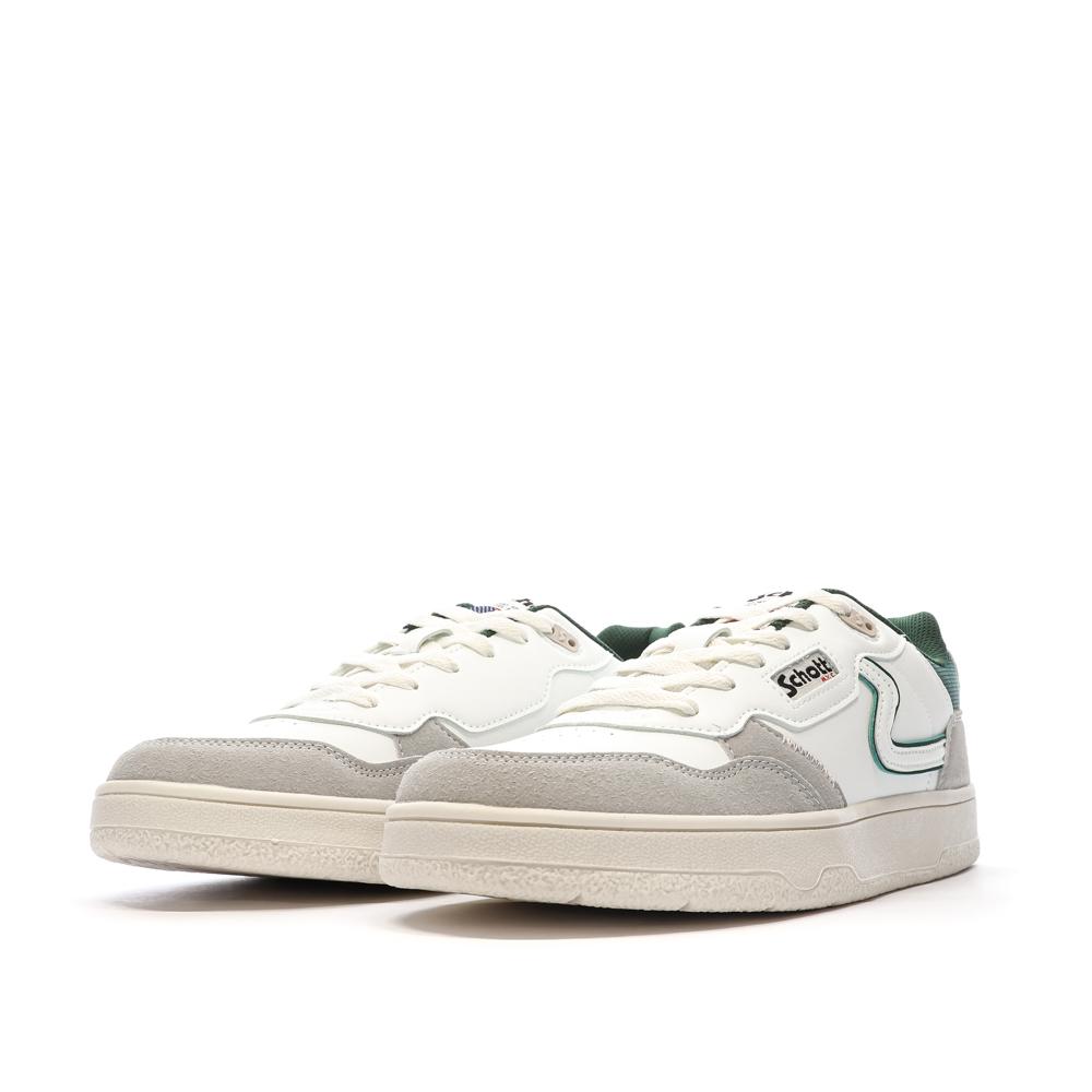 Schott Darcy Men's White/Grey/Green Sneakers Photo of the Espace des Marques %store% store - view of %key%