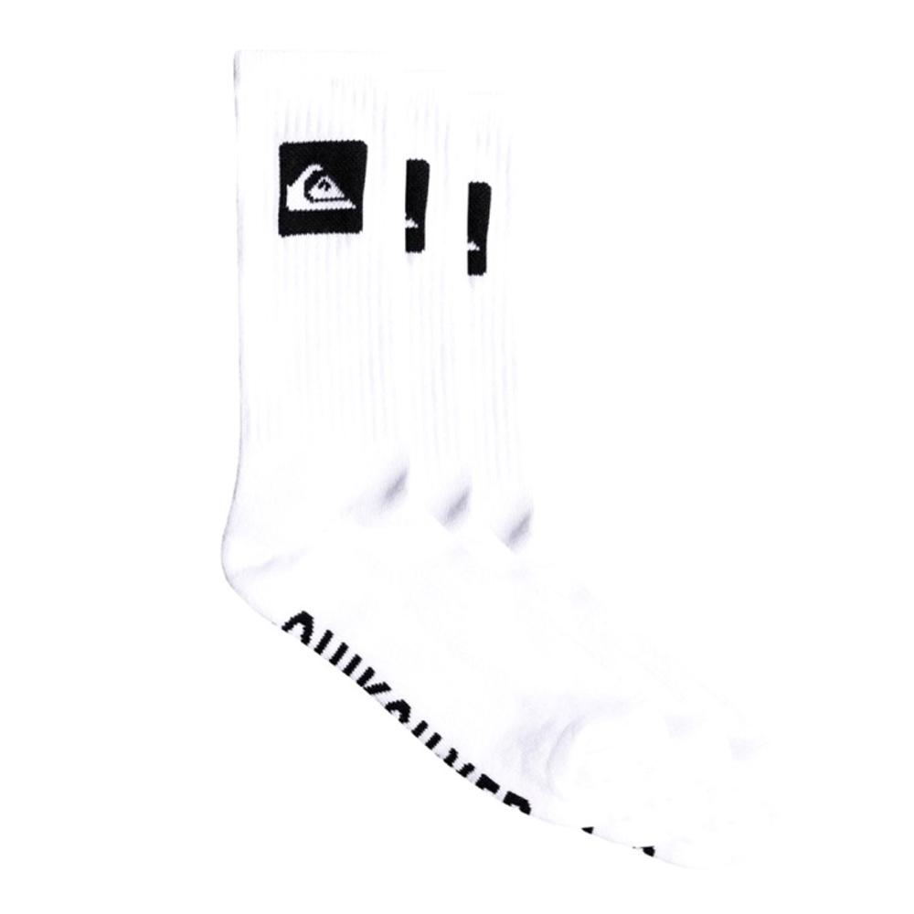 X3 Paires de Chaussettes Blanches Homme Quiksilver AQYAA03316 pas cher