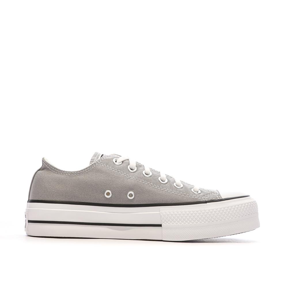 Baskets Grises Femme Converse Chuck Taylor All Star Lift A07573C vue 2