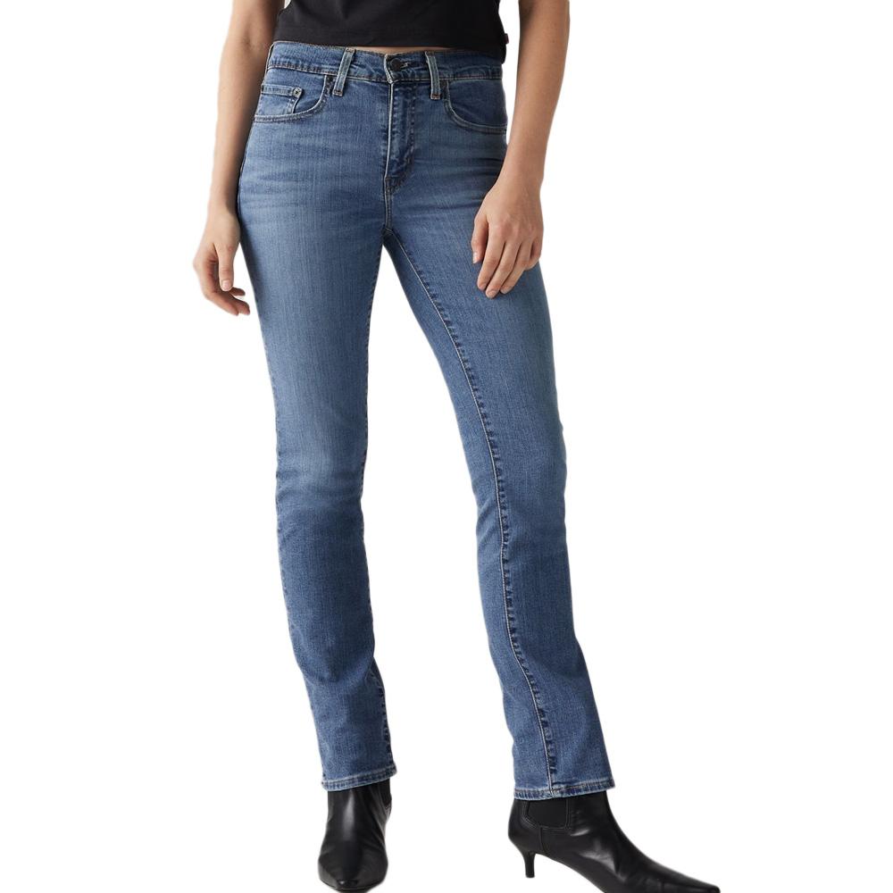 Jeans 724 Bleu Foncé High Rise Straight Med pas cher