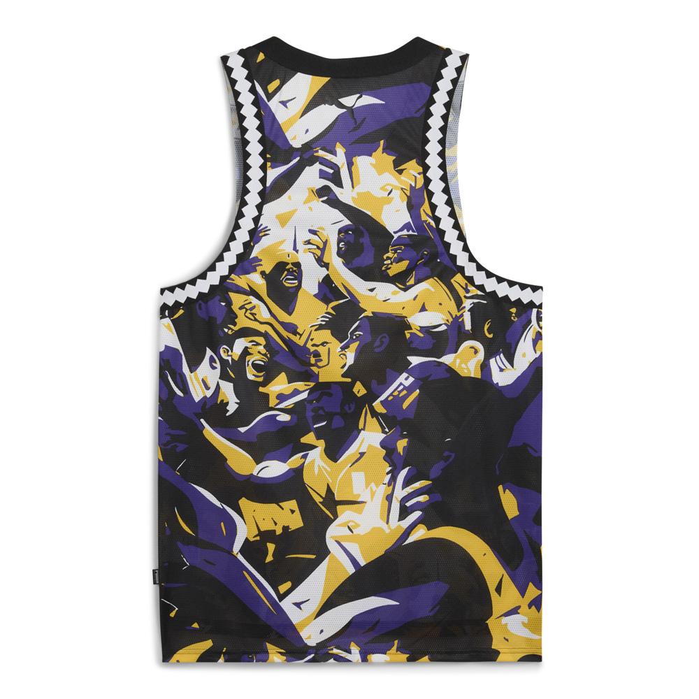 Débardeur Violet/Jaune Homme Puma Rival Rage Aop Mesh pas cher