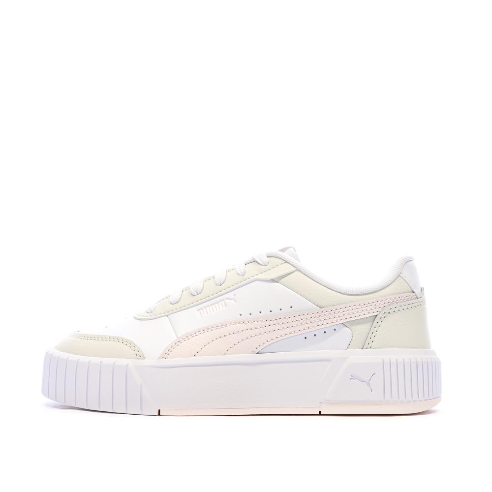 Baskets Blanc/Rose/Ecru Femme Puma Carina Mia pas cher