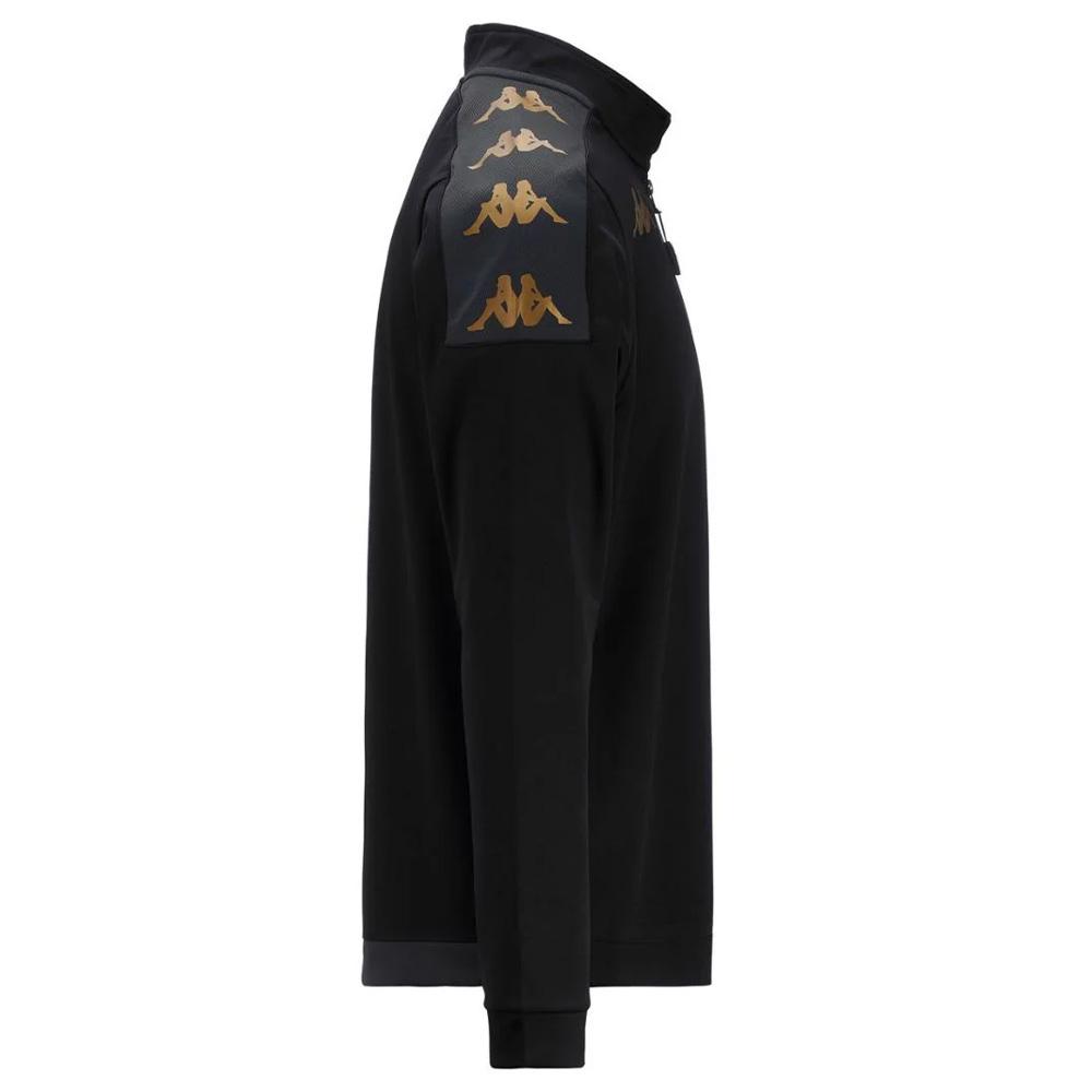 Sweat 1/4 de Zip Noir Homme Kappa Gassolo vue 2