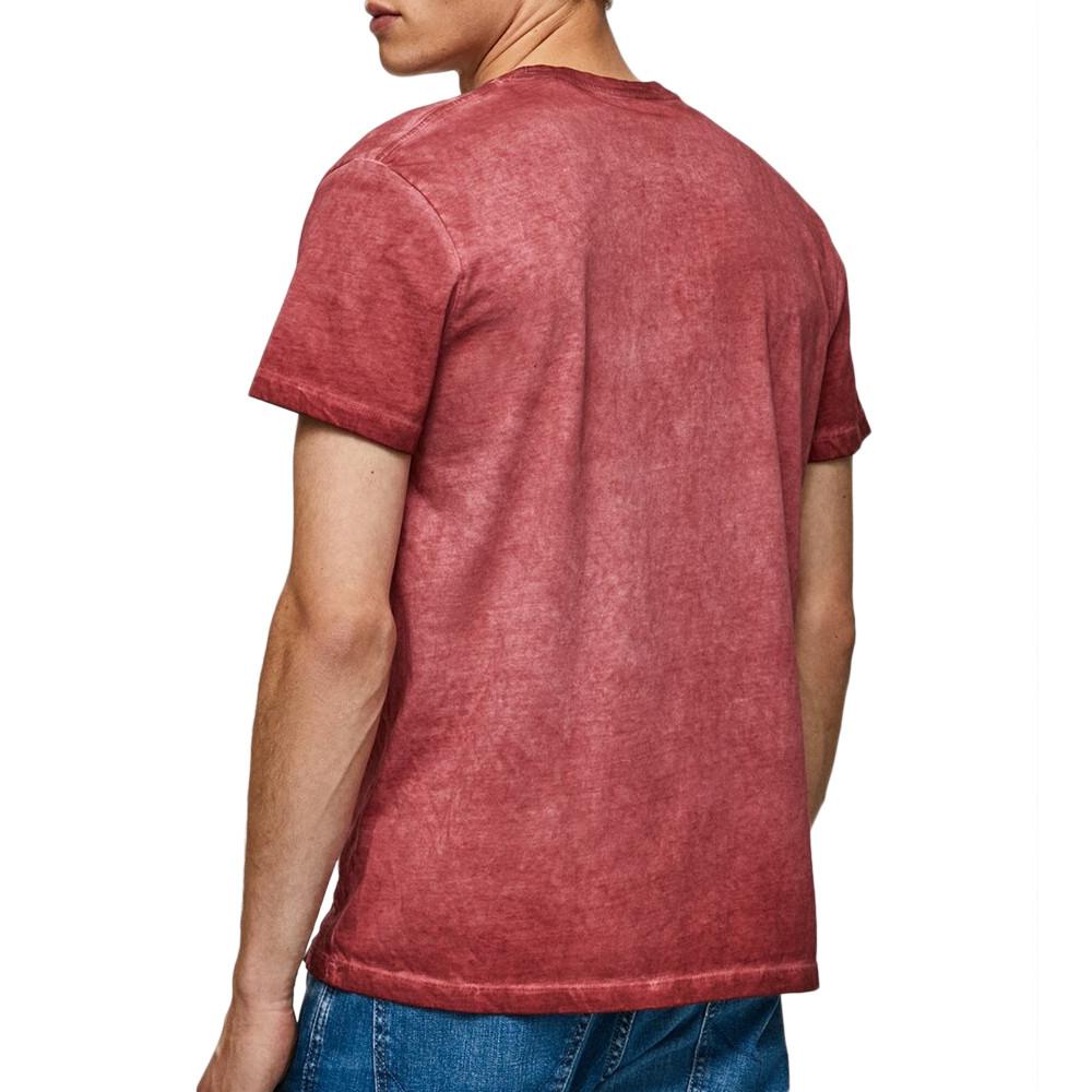 T-shirt Rouge Homme Pepe jeans West Sir vue 2