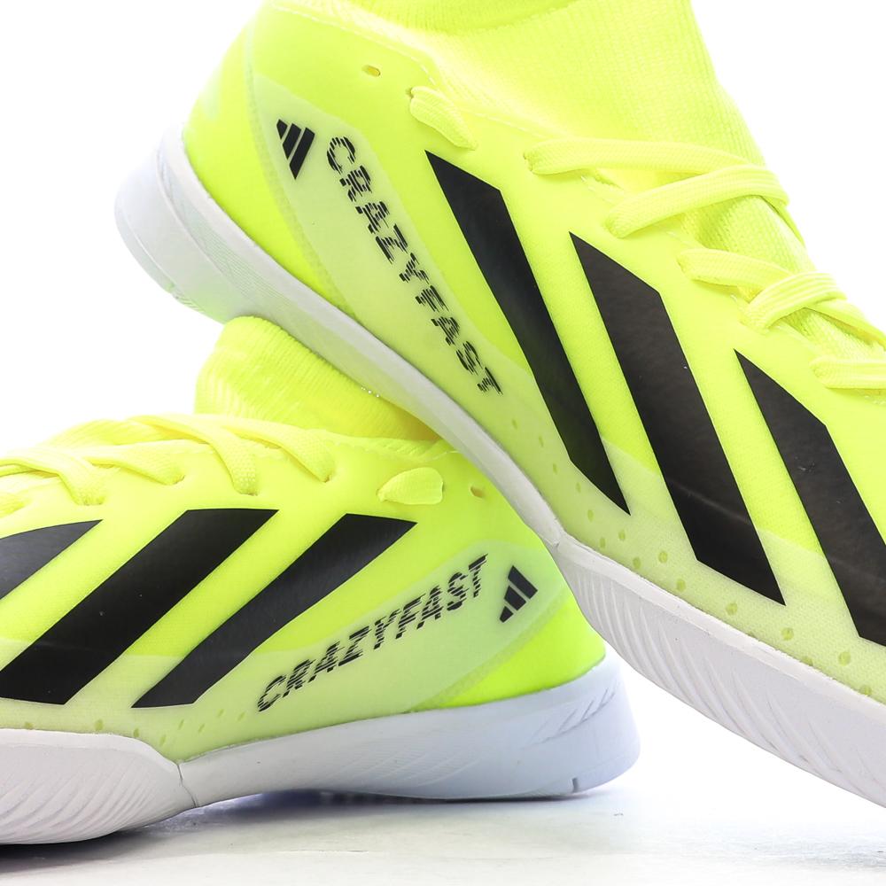 Chaussures de football Jaune Fluo Garçon Adidas X Crazyfast League vue 7