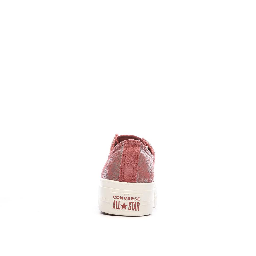Baskets Rouge Femme Converse Chuck Taylor All Star Lift vue 3