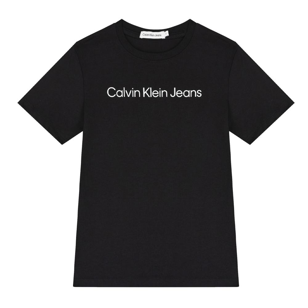 T-shirt Noir Garçon Calvin Klein Jeans IU0IU00599B-3BD pas cher