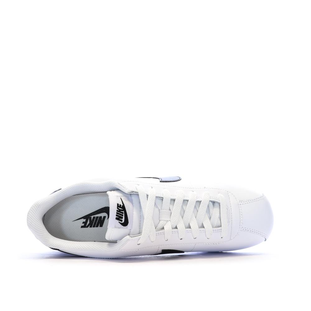 Baskets Blanc/Noir Homme Nike Cortez vue 4