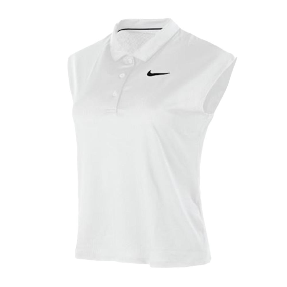Polo Blanc Femme Nike Nkct vue 2