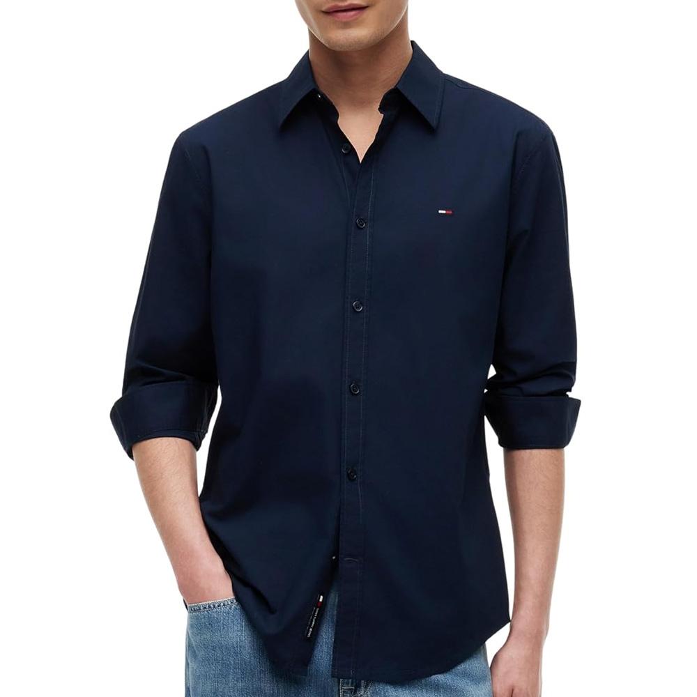 Chemise Marine Homme Tommy Hilfiger Poplin pas cher
