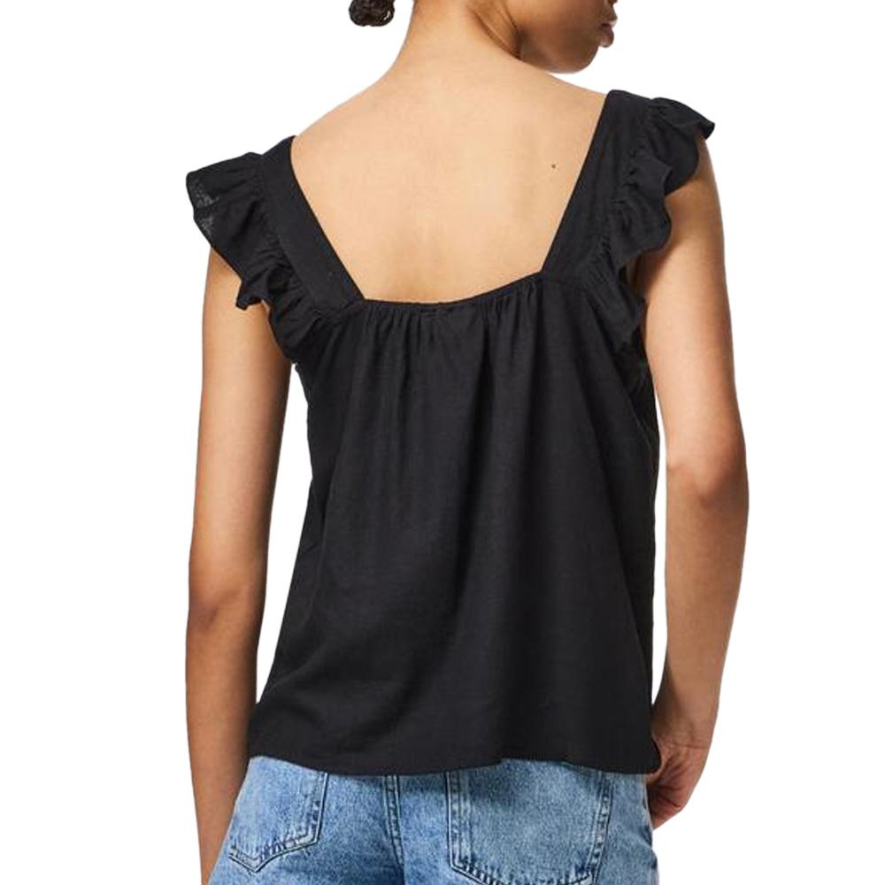 Débardeur Noir Femme Pieces Pia vue 2