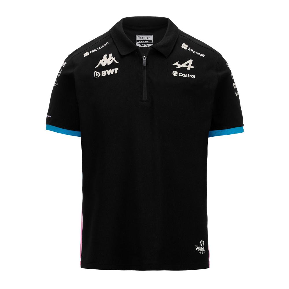 Polo Noir Homme Kappa Adrem pas cher