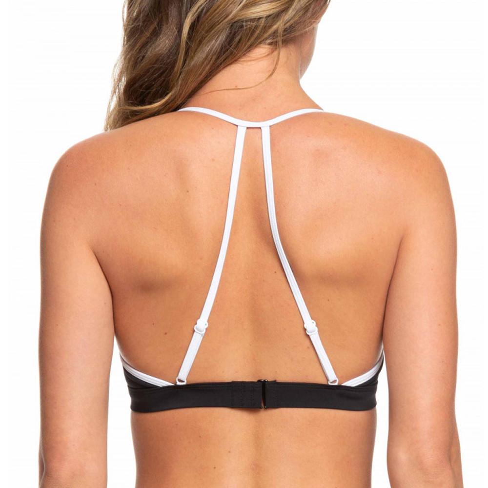 Haut De Bikini Noir Femme Roxy Fitness Strappy Sport vue 2