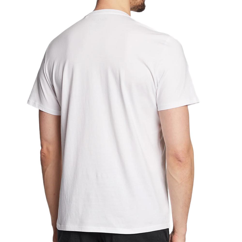 T-shirt Blanc Homme Guess Graffiti vue 2