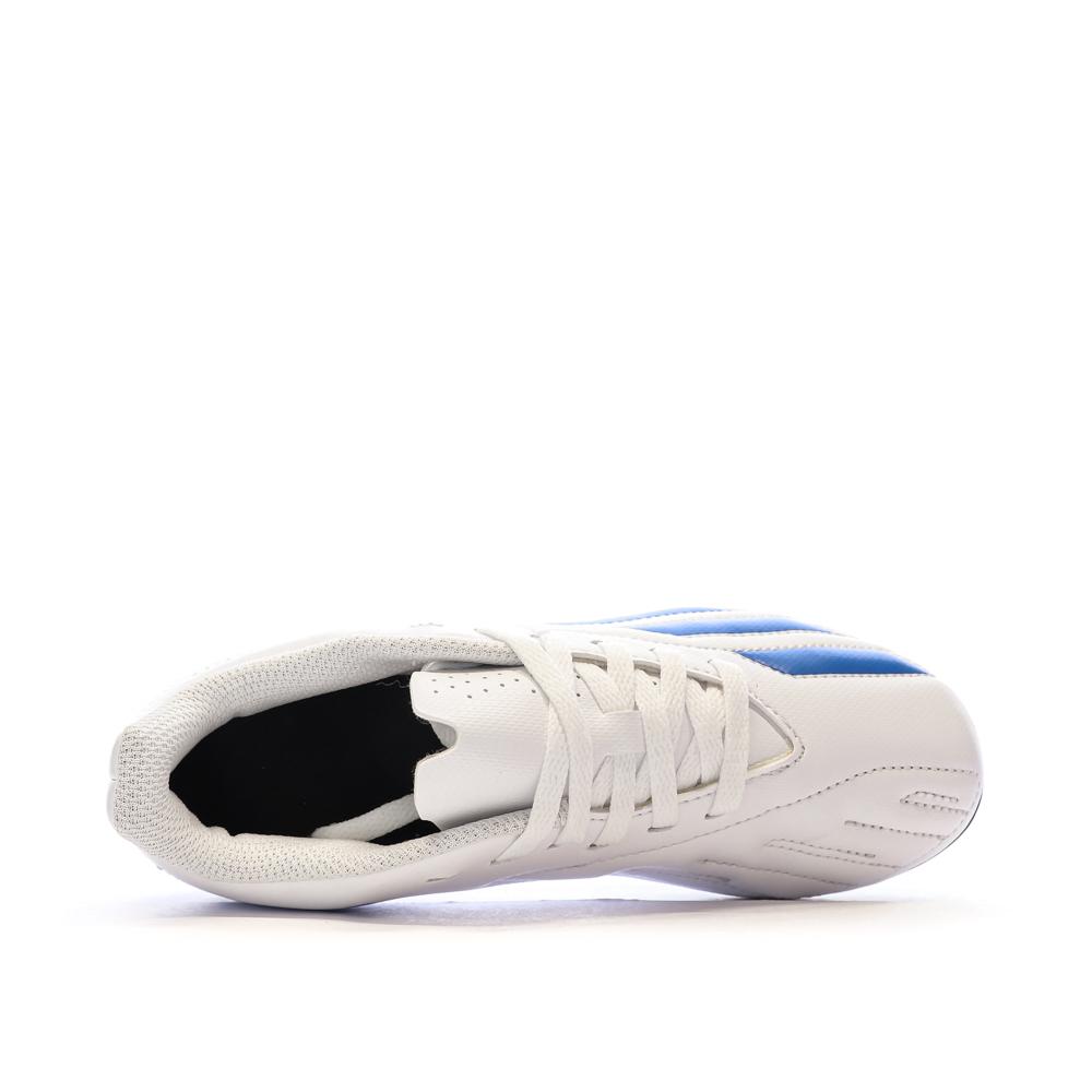 Chaussures de foot Blanc/Bleu Garçon Adidas Deportivo Ii Fxg J vue 4