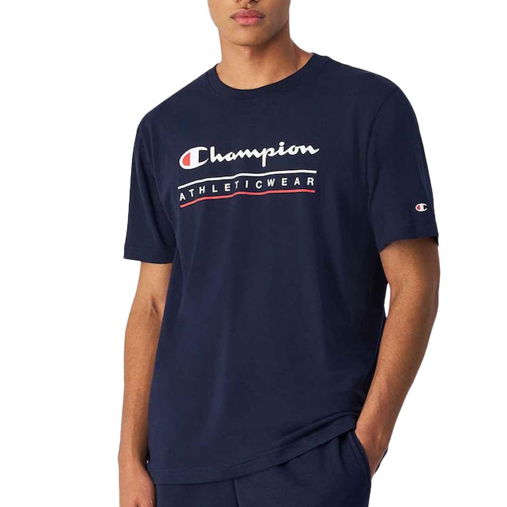 T-Shirt Marine Homme Champion Crewneck pas cher