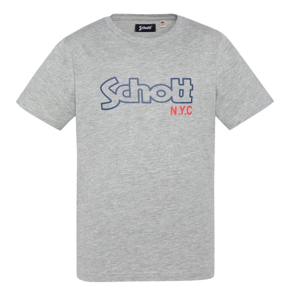 T-Shirt Gris Garçon Schott VINTAGE pas cher